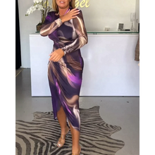 Load image into Gallery viewer, Cristina - Frauen Bodycon Wickelkleid mit V-Ausschnitt