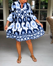 Load image into Gallery viewer, Jona - Bedrucktes Kleid mit 3/4 Ärmeln