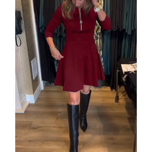 Load image into Gallery viewer, Bea - Einfarbiges elegantes Kleid mit Reißverschluss