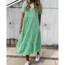Load image into Gallery viewer, Kicey - Kleid mit kurzem Ärmel und Blumendruck