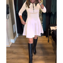 Load image into Gallery viewer, Bea - Einfarbiges elegantes Kleid mit Reißverschluss