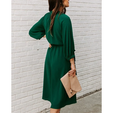 Load image into Gallery viewer, Janice - Elegantes Kleid mit Bindegürtel