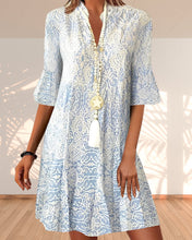 Load image into Gallery viewer, Generosa - Elegantes Kleid im Print mit Halbarm