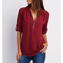Load image into Gallery viewer, Chaira - Elegante V-Ausschnitt Bluse