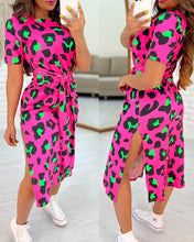 Load image into Gallery viewer, Leonida - Lässiges Kleid mit Leopardenmuster