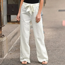 Load image into Gallery viewer, Jennena - Luftige Leinenhose mit Bindegürtel