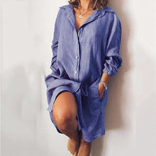 Load image into Gallery viewer, Melai - Damen Oversize Hemdkleid