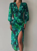 Load image into Gallery viewer, Lovie - Emerald Langärmeliges Maxikleid