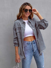 Load image into Gallery viewer, Amara - Distressed Denim Overshirt