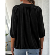 Load image into Gallery viewer, Jana - Locker geschnittene Bluse mit Viertelarm