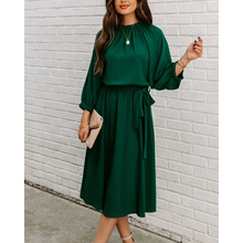 Load image into Gallery viewer, Janice - Elegantes Kleid mit Bindegürtel