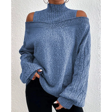 Load image into Gallery viewer, Frieda - Rollkragenpullover mit Kalten Schultern