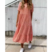 Load image into Gallery viewer, Kicey - Kleid mit kurzem Ärmel und Blumendruck