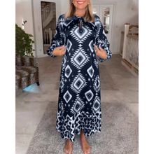 Load image into Gallery viewer, Amalia - Geometrisches Langarmkleid für Damen