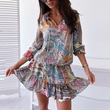 Load image into Gallery viewer, Jenifer - Blumiges böhmisches Minikleid