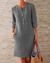 Load image into Gallery viewer, Ava - Elegantes einfarbiges Kleid