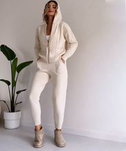 Load image into Gallery viewer, Jelai - Gestrickter Kapuzenpullover mit Reißverschluss 2er Set