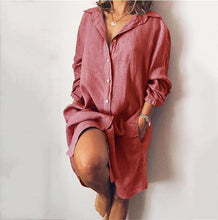 Load image into Gallery viewer, Melai - Damen Oversize Hemdkleid