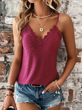 Load image into Gallery viewer, Yolly - Sizzle Öse Kontrast Spitze Cami Top