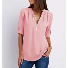 Load image into Gallery viewer, Chaira - Elegante V-Ausschnitt Bluse