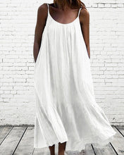 Load image into Gallery viewer, Irma - Einfarbiges ärmelloses Midikleid
