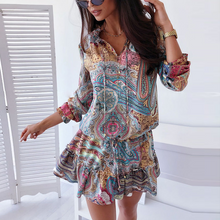 Load image into Gallery viewer, Jenifer - Blumiges böhmisches Minikleid