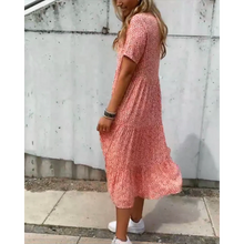 Load image into Gallery viewer, Kicey - Kleid mit kurzem Ärmel und Blumendruck
