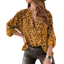 Load image into Gallery viewer, Mercy - Langärmeliges Hemd mit Leopardenmuster