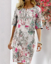 Load image into Gallery viewer, Eveth - Blumenkleid mit halben Ärmeln