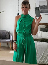 Load image into Gallery viewer, Donna - Mode Oberteile Weite Hosen Anzug