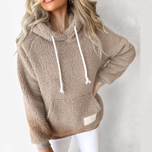 Load image into Gallery viewer, Shiela - Teddy-Hoodie mit Kängurutasche &amp; Kordelzug