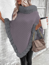 Load image into Gallery viewer, Remma - Eleganter Poncho mit Pelzbesatz