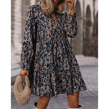 Load image into Gallery viewer, Giselle - Schickes Langärmeliges Kleid mit V-Ausschnitt