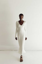 Load image into Gallery viewer, Agenly - Midi-Kleid mit langen Ärmeln