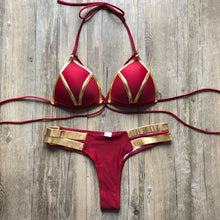 Load image into Gallery viewer, Odessa - Stilvoller Bikini mit Bronze-Seiten