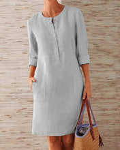 Load image into Gallery viewer, Ava - Elegantes einfarbiges Kleid
