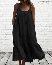 Load image into Gallery viewer, Irma - Einfarbiges ärmelloses Midikleid