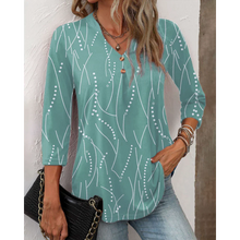 Load image into Gallery viewer, Ulrika - Elegantes Damen-Knopf V-Ringed Top