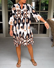 Load image into Gallery viewer, Jona - Bedrucktes Kleid mit 3/4 Ärmeln