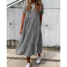 Load image into Gallery viewer, Kicey - Kleid mit kurzem Ärmel und Blumendruck