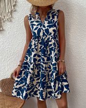 Load image into Gallery viewer, Lynette - Ärmelloses Kleid mit Blättern