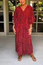 Load image into Gallery viewer, Anelou - Leopard V-Ausschnitt Lässiges Kleid
