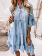 Load image into Gallery viewer, Kierra - jurk van gekleurd denim