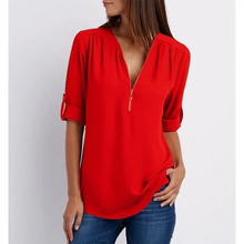 Load image into Gallery viewer, Chaira - Elegante V-Ausschnitt Bluse