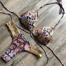 Load image into Gallery viewer, Odessa - Stilvoller Bikini mit Bronze-Seiten