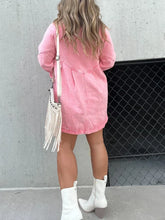 Load image into Gallery viewer, Wilma - Rosa Denim Hemd Kleid