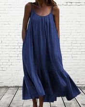 Load image into Gallery viewer, Irma - Einfarbiges ärmelloses Midikleid