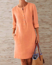Load image into Gallery viewer, Ava - Elegantes einfarbiges Kleid