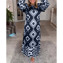 Load image into Gallery viewer, Amalia - Geometrisches Langarmkleid für Damen