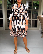 Load image into Gallery viewer, Jona - Bedrucktes Kleid mit 3/4 Ärmeln